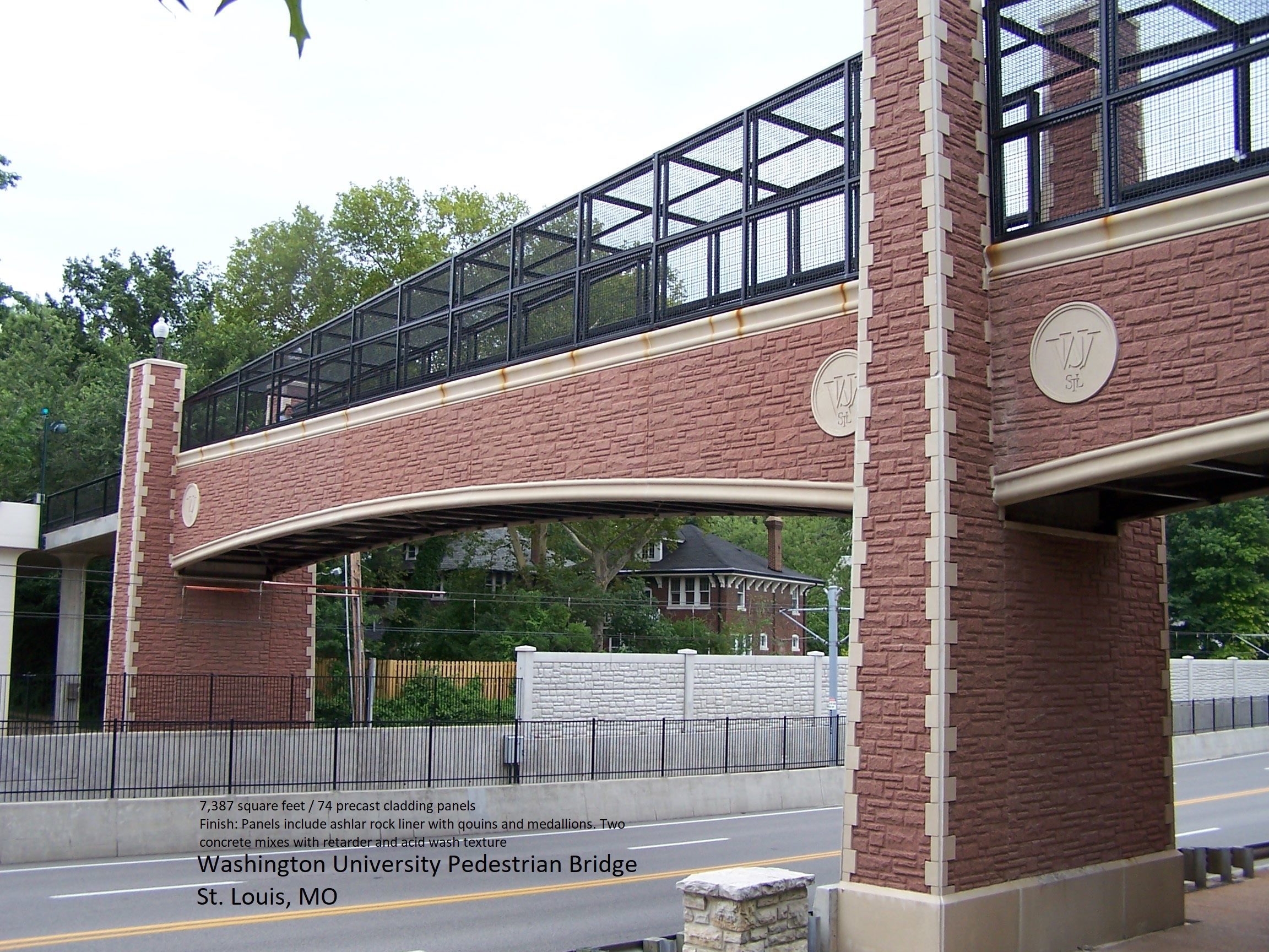 Washington University Pedestrian Bridge - St. Louis, MO | Mid America Precast | Precast Concrete Company